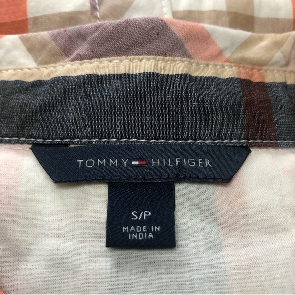 Tommy Hilfiger Cotton Linen Blend Check Sleeveless Tie A-Line Buttoned Dress S/P - Picture 11 of 13
